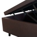 Ver imagem 5 de Base Box Baú King 193x203x42cm em Courino com Pistão a Gás