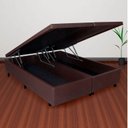 Ver imagem 2 de Base Box Baú King 193x203x42cm em Courino com Pistão a Gás