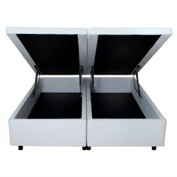 Base Box Baú King 193x203x42cm em Courino com Pistão a Gás - 4