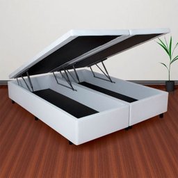 Base Box Baú King 193x203x42cm em Courino com Pistão a Gás - 2