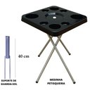 Ver imagem 4 de Mesa Praia Petisqueira Alta Dobrável e Sup. Guarda-Sol Chão