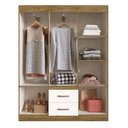 Ver imagem 3 de Guarda-roupa 30206 6 Portas 2 Gavetas 2 Prateleiras Rivera