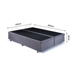 Base Box Baú King 193x203x42cm em Suede com Pistão a Gás - 3