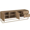 Ver mais imagens de Rack para Sala de Estar TV 65 pol Industrial Orgânico Alek A03 Hanover Dourado - Lyam Decor