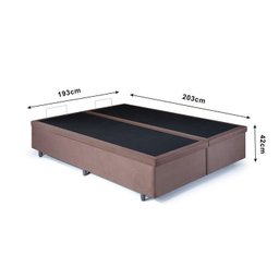 Base Box Baú King 193x203x42cm em Suede com Pistão a Gás - 3
