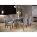 Ver imagem 1 de Mesa de Jantar Retangular Vitalic com 6 Cadeiras Madeira Maciça Vegas 