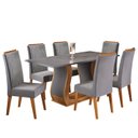 Ver imagem 2 de Mesa de Jantar Retangular Vitalic com 6 Cadeiras Madeira Maciça Vegas 