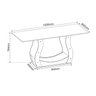 Mesa de Jantar Retangular Vitalic com 6 Cadeiras Madeira Maciça Vegas  - 4