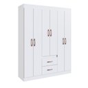 Ver imagem 1 de Guarda-Roupa 50206 6 Portas 2 Gavetas 4 Prateleiras Sidney Branco