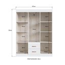 Ver imagem 4 de Guarda-Roupa 50206 6 Portas 2 Gavetas 4 Prateleiras Sidney Branco