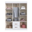 Ver imagem 3 de Guarda-Roupa 50206 6 Portas 2 Gavetas 4 Prateleiras Sidney Branco