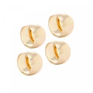 Conjunto 04 Anéis P/ Guardanapo Dourado - 4,5 Cm
