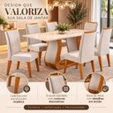 Ver imagem 4 de Mesa de Jantar Retangular Vitalic com 6 Cadeiras Madeira Maciça Vegas Yescasa Mel/Blonde/Marfim
