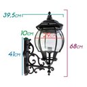 Ver imagem 2 de Arandela Colonial Grande Alumínio Preta Vintage 68cm St1480