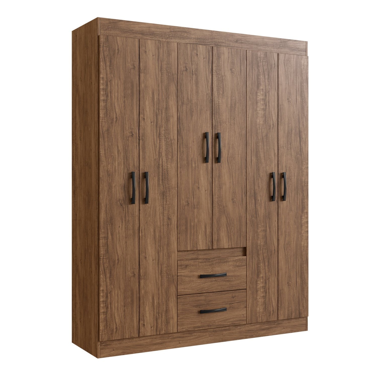 Guarda-roupa 50206 6 Portas 2 Gavetas 4 Prateleiras Sidney