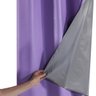 Cortina 100% Blackout C/ Tecido Voil 2,80m X 1,80m Blecaute Pvc Sala Quarto Corta Luz Lilás - 3