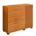 Ver imagem 2 de Cômoda 5 Gavetas 1 Porta 122cm Paris