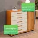 Ver imagem 5 de Cômoda 5 Gavetas 1 Porta 122cm Paris