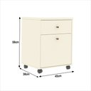 Ver imagem 6 de Conjunto Escritório Office 4 Peças Mesa Gaveteiro Armário Buffet Berlin - Vianossa - Off White e