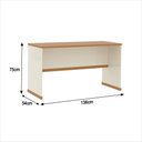 Ver imagem 5 de Conjunto Escritório Office 4 Peças Mesa Gaveteiro Armário Buffet Berlin - Vianossa - Off White e