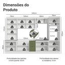 Ver imagem 3 de Armário de Cozinha Completa 340 cm Branco/Verde Vik Madesa 01