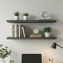 Ver imagem 7 de Kit 2 Prateleiras 80cm X 20cm Mdp Suporte Invisível Preto
