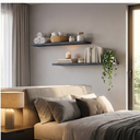 Ver imagem 3 de Kit 2 Prateleiras 80cm X 20cm Mdp Suporte Invisível Preto