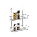 Ver imagem 1 de Suporte Duplo Aéreo Porta Condimentos de Cozinha Pendurar