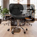 Ver imagem 4 de Kit 02 Cadeiras Giratórias Office Eiffel Slim Oficial Preto