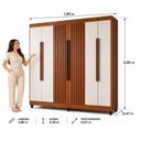 Ver imagem 4 de Guarda-Roupa Casal 6 Portas 2 Gavetas Apolo Freijo Off White