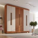 Ver imagem 1 de Guarda-Roupa Casal 6 Portas 2 Gavetas Apolo Freijo Off White