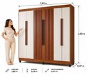 Ver imagem 4 de Guarda-Roupa Casal 6 Portas 2 Gavetas Apolo Freijo Off White