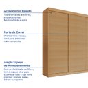 Ver imagem 4 de Guarda-Roupa Casal 3 Portas de Correr Ripadas Samambaia CabeCasa MadeiraOriginals Carvalho