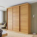 Ver imagem 2 de Guarda-roupa Casal 3 Portas de Correr Ripadas Samambaia CabeCasa MadeiraOriginals