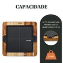 Ver imagem 4 de Chapa Quadrada 24cm Petisco com Suporte Madeira Panela Mineira