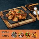 Ver imagem 3 de Chapa Quadrada 24cm Petisco com Suporte Madeira Panela Mineira