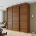 Ver imagem 2 de Guarda-roupa Casal 3 Portas de Correr Ripadas Samambaia CabeCasa MadeiraOriginals