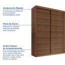 Ver imagem 4 de Guarda-Roupa Casal 3 Portas de Correr Ripadas Samambaia CabeCasa MadeiraOriginals Freijó