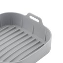 Ver imagem 2 de Forma Quadrada de Silicone para Air Fryer Cinza 20x7cm Lyor Reutilizável Carne Bolo