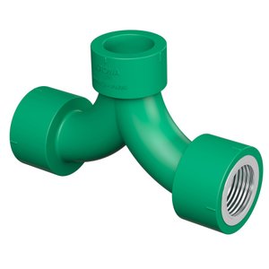 Misturador Água Quente F/F/F PPR 20mm x 1/2 C/Inserto Metálico Krona Unico