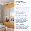 Ver mais imagens de Guarda-roupa Casal 3 Portas de Correr Ripadas com Espelho Samambaia CabeCasa MadeiraOriginals