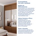 Ver mais imagens de Guarda-Roupa Casal 3 Portas de Correr Ripadas com Espelho Samambaia CabeCasa MadeiraOriginals Freijó