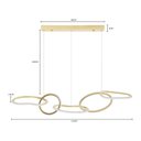 Ver imagem 5 de Lustre Pendente Nordecor Zena 2597 Ouro Champagne Led Bivolt