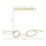 Lustre Pendente Nordecor Zena 2597 Ouro Champagne Led Bivolt - 5