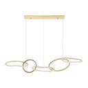 Ver imagem 4 de Lustre Pendente Nordecor Zena 2597 Ouro Champagne Led Bivolt