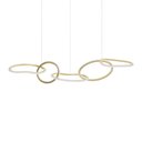Ver imagem 1 de Lustre Pendente Nordecor Zena 2597 Ouro Champagne Led Bivolt