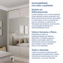 Ver mais imagens de Guarda-Roupa Casal 3 Portas de Correr Ripadas com Espelho Samambaia CabeCasa MadeiraOriginals Off White