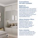 Ver mais imagens de Guarda-roupa Casal 3 Portas de Correr Ripadas com Espelho Samambaia CabeCasa MadeiraOriginals