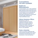 Ver mais imagens de Guarda-roupa Casal 3 Portas de Correr Lisas Samambaia CabeCasa MadeiraOriginals