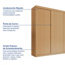 Ver imagem 4 de Guarda-roupa Casal 3 Portas de Correr Lisas Samambaia CabeCasa MadeiraOriginals